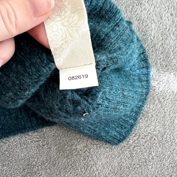 Soft Surroundings Sweater Women's M Turquoise Bell Sleeve Wool Blend Boho - Picture 10 of 10